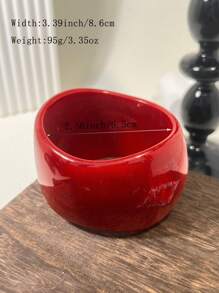 1pc Vintage Resin Acrylic Bangle Bracelet For Women, Korean Style Cuff Jewelry Accessory, Designer Round Shape, New Gift