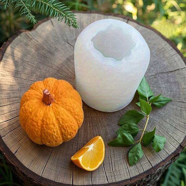 1 pezzo Stampo decorativo in silicone a forma di zucca di Ognissanti, adatto per la produzione di zucche, gesso, resina, candele, accessori a forma di zucca di Ognissanti, facile da smontare, riutilizzabile.