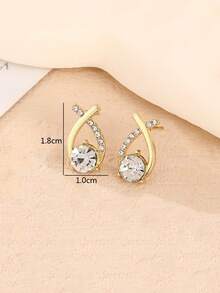 Bông tai trang trí bằng đá rhinestone - Nhiều màu - Xem 4