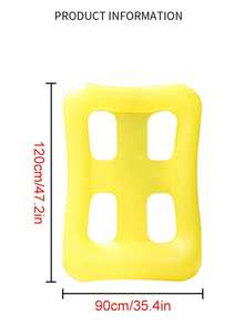 Foldable Square Inflatable Floating Mat With Backrest, Can Be Used As Seat Or Hammock, Suitable For Water Parties, Swimming Pools And Back To School Season - Multicolor - View 6