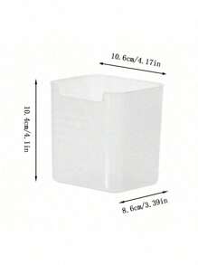 1/4/8 件彩色半透明冰箱储物箱带手柄 - 塑料、可堆叠单隔间整理器、可密封、易于贴标签，非常适合冰箱搁架、冰柜、侧门 - 可容纳水果、蔬菜、鸡蛋、饮料、零食、剩菜 - 透明 - 查看 8