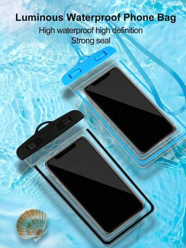 1pc Universal Waterproof Phone Bag, Waterproof Phone Case, Suitable For IPhone 14, 13, 12, 11Pro Max, XS Plus, And Galaxy S22, S23 And Other 7.0 Inches And Below Mobile Phones, 3D Mobile Phone Waterproof Bag, Compatible With IPhone 5/3/2/1 And Other Mobile Phone Models, Suitable For Swimming, Diving, Rafting And Other Water Sports, Mobile Phone Case, Wallet, Suitable For Outdoor Sports, Summer Vacation, Beach Travel, Resort Pool