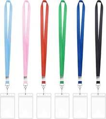 6 Pack Lanyards ID Badges Cruise Lanyard Ship Cards With Waterproof ID Badge Holder Cruise Essentials 2026 - 6 Pack - View 2