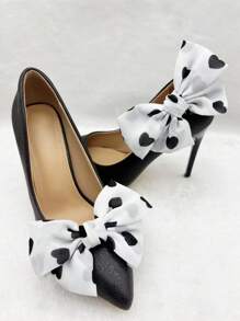 2pcs Elegant Fabric Butterfly Shaped Shoe Decor Fashion Accessories, Office Wear All Seasons