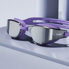 高清防雾防水游泳镜，男女皆宜 - 镀膜镜片，非常适合比赛和户外休闲、海滩必需品、海滩配件、泳池浮板 - 彩色 - 查看 14