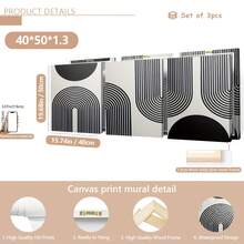 Bộ 3 bức tranh vải canvas không khung và áp phích, nghệ thuật hình học trừu tượng hiện đại theo phong cách Bohemian, trang trí nhà cửa, tranh tường, trang trí phòng, bản in có độ phân giải cao, quà tặng ngày lễ, phòng khách, phòng ngủ, phòng ăn, nghệ thuật trang trí tường văn phòng, áp phích, nghệ thuật treo tường, đồ trang trí phòng, mùa thu, hiện đại (khung tùy chọn) - màu đen - Xem 19