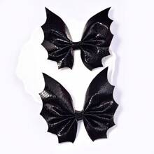 2 buc/4 buc cleme de păr în formă de liliac de Halloween, accesorii unice de păr în stil gotic Y2K, potrivite pentru stil închis, Halloween, Crăciun