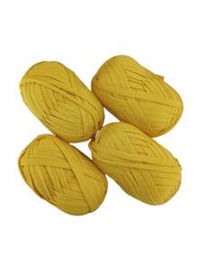 4 Rolls X 100g Polyester Crochet/Weaving Yarn, Total 30m Length - Ideal For DIY Projects Such As T-Shirts, Slippers, Baskets, Fabric Strips, Handmade Bags, Toys, Shoes, Carpets, Storage Baskets And More - Multicolor - View 32