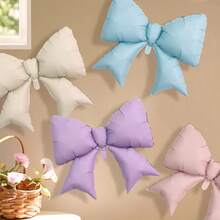 Globos de lámina con nudo en forma de lazo, juego de globos decorativos para ambiente de fiesta, globos de lámina con diseño de mariposa para al por mayor de comercio transfronterizo - Lazo de color sólido blanco - Ver 2