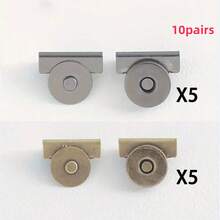 2/4/8/10 件帆布包钱包边缘磁性金属按扣，隐形磁扣，适用于单肩包、衣服、DIY 工艺配件