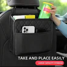 PC Back Seat Car Organizer And Storage, Car Seat Back Hanging Bag Car Document Holder, Multi-Pocket Bottle Bag Storage Box - Keep Your Car Organized And Clean