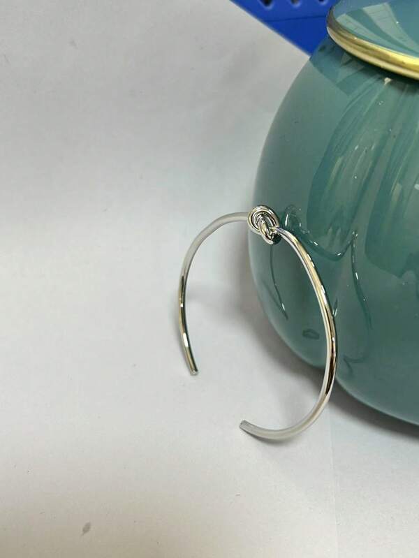 1pc Fashion Geometric Buckle Bracelet In Platinum Gold Color, Suitable For Daily Wear