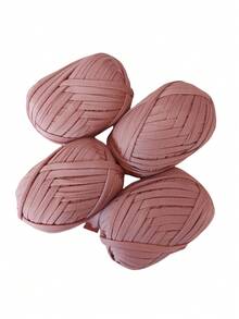 4 Rolls X 100g Polyester Crochet/Weaving Yarn, Total 30m Length - Ideal For DIY Projects Such As T-Shirts, Slippers, Baskets, Fabric Strips, Handmade Bags, Toys, Shoes, Carpets, Storage Baskets And More - Multicolor - View 8