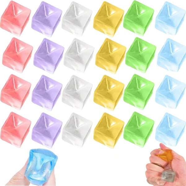 2/5/8/10/15/20/25/30pcs Jelly Cube, Rubber, Handheld Desk Toy,Fun Play For Adults &, Ideal Gifts For Birthday Gifts,Halloween Goodie Bag Fillers
