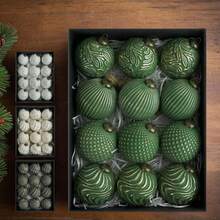 12 Stücke 8cm Mehrfarbiges Set Antike Weihnachtskugeln Weihnachtsbaumschmuck Weihnachtskugel Set, geeignet für Feiertags-Dekoration, hochwertige Ornamente Heim-Dekoration Weihnachtsdekorationen Raumdekoration Weihnachtsdekorationen Zuhause Weihnachtsgeschenke Weihnachtsdekoration - Verschiedenfarbig - Übersicht 1