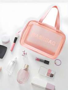 3 件/1 件 PVC 防水化妆包、透明大容量浴室包、PU 防水便携式洗漱包、女士手持旅行收纳包、PVC 透明大容量化妆收纳包、悬挂式洗漱包旅行必备包，适合学校度假度假返校用品洗漱包防水洗漱包