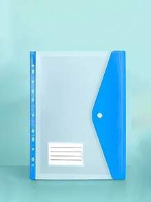 12个透明彩色文件夹，学生试卷收纳袋，带名片的防水文件袋，A4按扣文件袋，适用于学校用品，返校