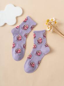 SPONGEBOB 1 pereche de șosete pentru femei, personalizate, drăguțe, cu desene animate SpongeBob din seria melc, model jacquard colorat, până la jumătatea gambei, sport, pentru toate anotimpurile, mărime europeană, confortabile, respirabile, durabile, culori bogate, potrivite pentru purtare zilnică, material premium, nu transpirau