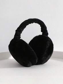 1 件男女通用纯色耳套 - 柔软毛绒耳罩，可折叠耳套，舒适防寒耳套，适合冬季户外冬季配件 - A - 查看 17