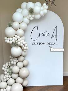 Create Your Own Sailboard Stickers (Two Lines Of Text)/ Backdrop Sticker / Large DIY Event Signage / Custom Backdrop Sticker/ STICKER ONLY