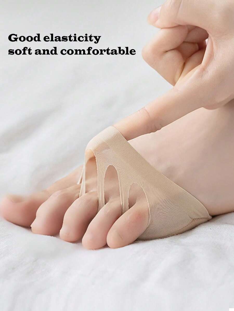 Suricat 1 par/2 pares de calcetines invisibles de corte bajo para mujer, calcetines con exposición de dedos antideslizantes para media planta, al por mayor para primavera y verano
