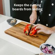 ‌Large 24"X16" Silicone Counter Mat - Heat Resistant & Non-Slip Kitchen Protector For Countertops, Cooking, Baking - Multi-Purpose Surface Cover For Appliances, Crafts & Dining Table Decor (White) - Mặc định - Xem 5
