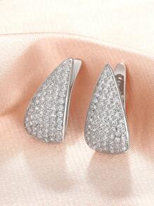 1 par de pendientes colgantes con circonita cúbica preciosa para bodas, aniversarios, fiestas de compromiso, joyería para el Día de San Valentín