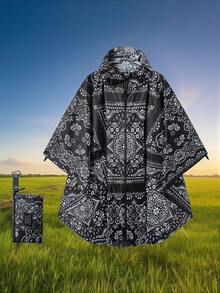 Lightweight Rain Poncho With Zipper, Waterproof Raincoat With Hooded And Pocket, Portable Rain Jacket For Adult Outdoor Activities Summer Cooling, Beach, Travel, Spring Summer Picks, Brides Maid Gifts, Room, Bedroom Decor, Bedroom Decor, Beach, Travel, For Men, For Women, Vacation,Cute Stuff - Multicolor - View 6