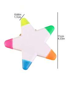 Slanted Five-Pointed Star Shaped Highlighter Pen Back To School School Stationery Stitch Pencil Case For School Pens Stich Notebooks Pencil Case Stationery Things For School School Stationery Desk Games Stickers Books School Stationery Piggy Bank One Piece Graduation Colors Highlighters