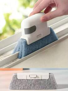 1 pieza Cepillo de limpieza de ventanas 2 en 1 desmontable, cepillo de ranura de plástico para limpiar esquinas, grietas, ranuras de vidrio de puertas y ventanas