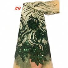 African Tulle Lace Fabric 2025 High Quality Lace Material Sequins French Nigerian Lace Fabrics For Sewing Wedding Dress