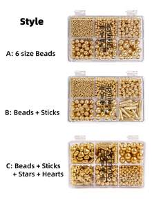 4盎司混合银色、金色和白色糖珠 - 附赠四爪糖珠笔，礼盒包装，适用于烘焙蛋糕装饰、冰淇淋点缀、饼干装饰、婚礼派对和圣诞节，仅供装饰，不可食用 - 彩色 - 查看 2