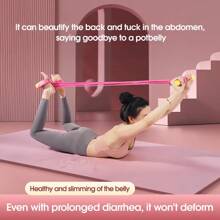 1 stuk elastische yoga pedaal puller weerstandsband spankoord, multifunctioneel spankoord, multifunctionele stretcher beentrainer, 6-buis elastische yoga pedaal puller weerstandsband, natuurlijk latex spankoord fitnessapparatuur, perfect voor buik/taille/arm/been stretchen en afslanken fitnessaccessoires
