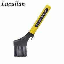 Cepillo de Lavado de Autos Lucullan Pro Ultra Suave Multiusos Gran Área de Cerdas Accesorios Ergonómicos para Limpieza de Autos - Amarillo - Ver 1