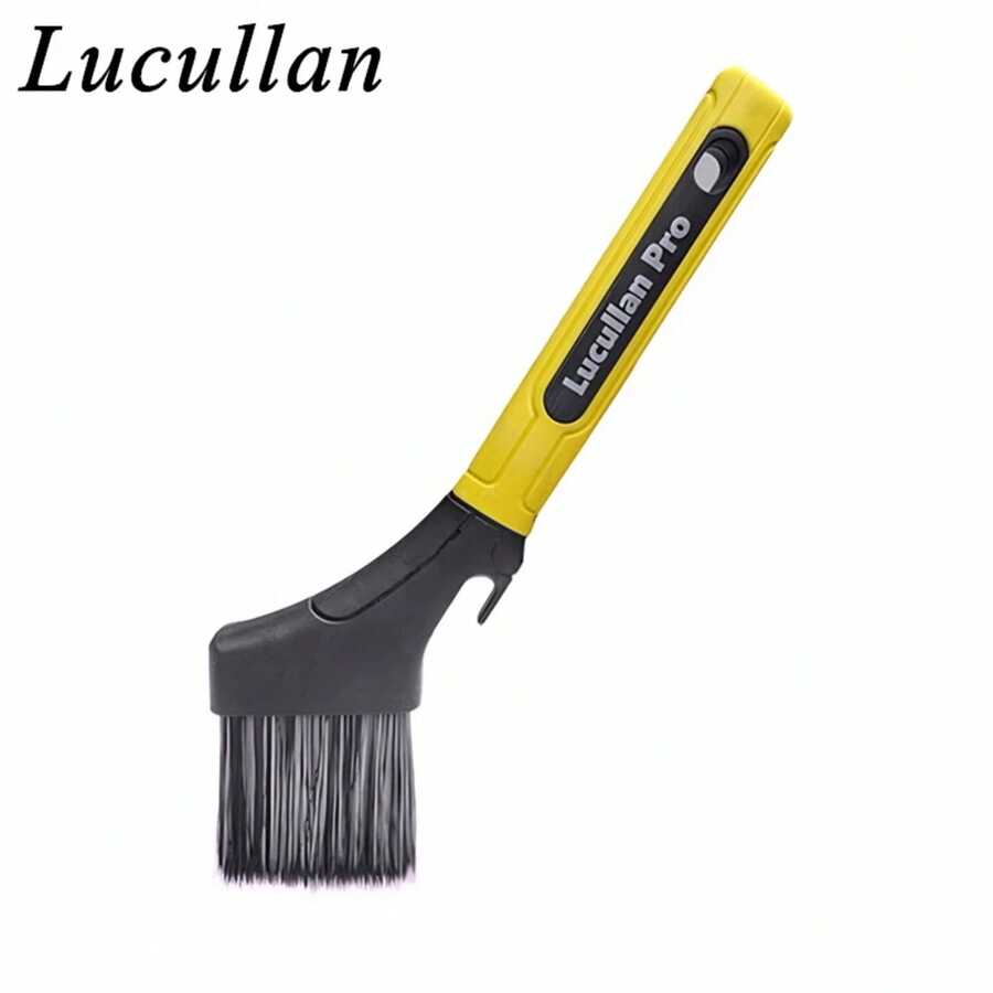 Cepillo de Lavado de Autos Lucullan Pro Ultra Suave Multiusos Gran Área de Cerdas Accesorios Ergonómicos para Limpieza de Autos - Amarillo - Ver 1