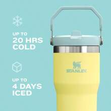 LAN IceFlow Stainless Steel Tumbler Vacuum Insulated Water Bottle For Home Office Or Car Reusable Cup With Straw Leak Resistant Flip Cold For 12 Hours Or Iced For 2 Days Black 2.0 30ozGS4835 - 黑色2.0-30盎司 - 查看 5