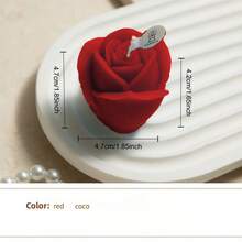 1pc Flower Shaped Scented Candle, Red-Yellow-White-Purple-Blue, Suitable For DIY Fragrance Candles, Home Decor, Christmas Decoration, Wedding Gift