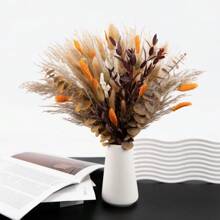 Premium 66 Stems Pampas Grass Dried Flower Bouset Handcrafted Home Decor Boho Chic Floral Arrangement Perfect For Wedding Centerpiece Table Decor