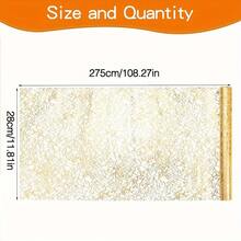 1pc Gold Foil Table Runner, Birthday Wedding Banquet Party Table Decoration Supplies Tablecloth Table Runner, Placemat Plate Decoration