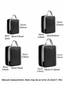 4 PIEZAS Cubos de embalaje de compresión para organizadores de viaje, organizadores de embalaje de viaje, cubos de equipaje para empacar ultraligeros y expandibles, bolsas de cubos de embalaje de compresión de viaje, organizadores de equipaje portátiles, estuches de almacenamiento de equipaje a prueba de agua, organizador de ropa para cajones