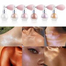 Julystar 6 Color Highlight Spray Powder, Glitter Fine, Natural Highlighting, Stage, Party Theme, Body Collarbone Embellishment - Multicolor - View 4