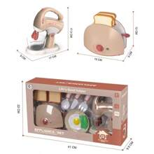Blender, koffiezetapparaat, mixer en broodrooster, speelkeukenset, speelgoedkeukenset voor kinderen, speelkeukenaccessoiresset