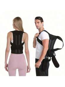 1pc New Grey Posture Corrector For Girls, Suitable For Indoor And Outdoor Use, Female Posture Correcting Belt For Hunchback Correction, Shoulder-Opening, Beautiful Back Shaping And Figure Sculpting&Adjustable, Breathable Orthopedic Brace - Seamless Upper Back, Spine, Neck & Shoulder Support - Ideal For Daily Wear, Clavicle Stabilization - Promotes Healthy Posture, Prevents Slouching Gym Accessories Lumbar Girdles Exercise Waist Belt Suitable For Workout Home Sports And Walk