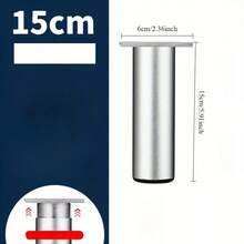 4PCS Aluminium Alloy Furniture Legs - Round Adjustable Sofa Legs Furniture Cabinet Legs, Funiture Feet For Cabinet Desk Table Chair Sofa Bed, Silver