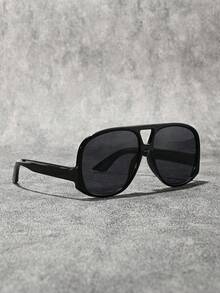 1 件女士时尚高端装饰飞行员风格大框时尚眼镜，时尚眼镜，适合节日、郊游、聚会、生日、户外旅行、商务礼品、辣味、高端、返校、万圣节、圣诞节