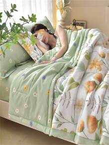 1pc Soy Fiber Printed Summer Quilt/Air Conditioning Quilt
