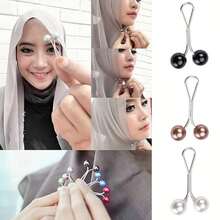 6/12/20个装女士仿珍珠金属头巾别针，适用于连衣裙 - 彩色 - 查看 6