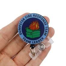 Retractable D Card Holder Reel With Cute Cartoon Design, Nurse Hospital Badge Holder Office Lanyard 1pc - A - View 3