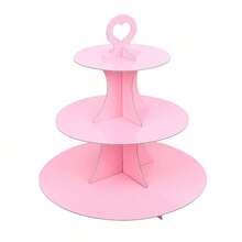 1 pieza Soporte para exhibir pastel de unicolor, plegable para fiestas, comidas, exhibición de pasteles de cumpleaños y postres, con opciones de varios colores, apto para reuniones en el hogar - Multicolor - Ver 8