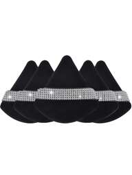 1 Stück/3 Stücke/5 Stücke/10 Stücke/15 Stücke/24 Stücke Schwarzes Dreieck-förmiges Puderquasteset für lose Puder, mit kristallvellum Kurzhaar, weich und klebrig, Make-up, günstig, Raumdekoration, Schminktisch, Reise, Schlafzimmer, Make-up Accessoires, Quaste, Make-up Blender, Puderquaste, Make-up Schwamm, günstig, Strumpfstopfer, Make-up, Make-up Werkzeuge, günstige Sachen, Geschenke, Geschenke für Frauen, Weihnachtsgeschenke